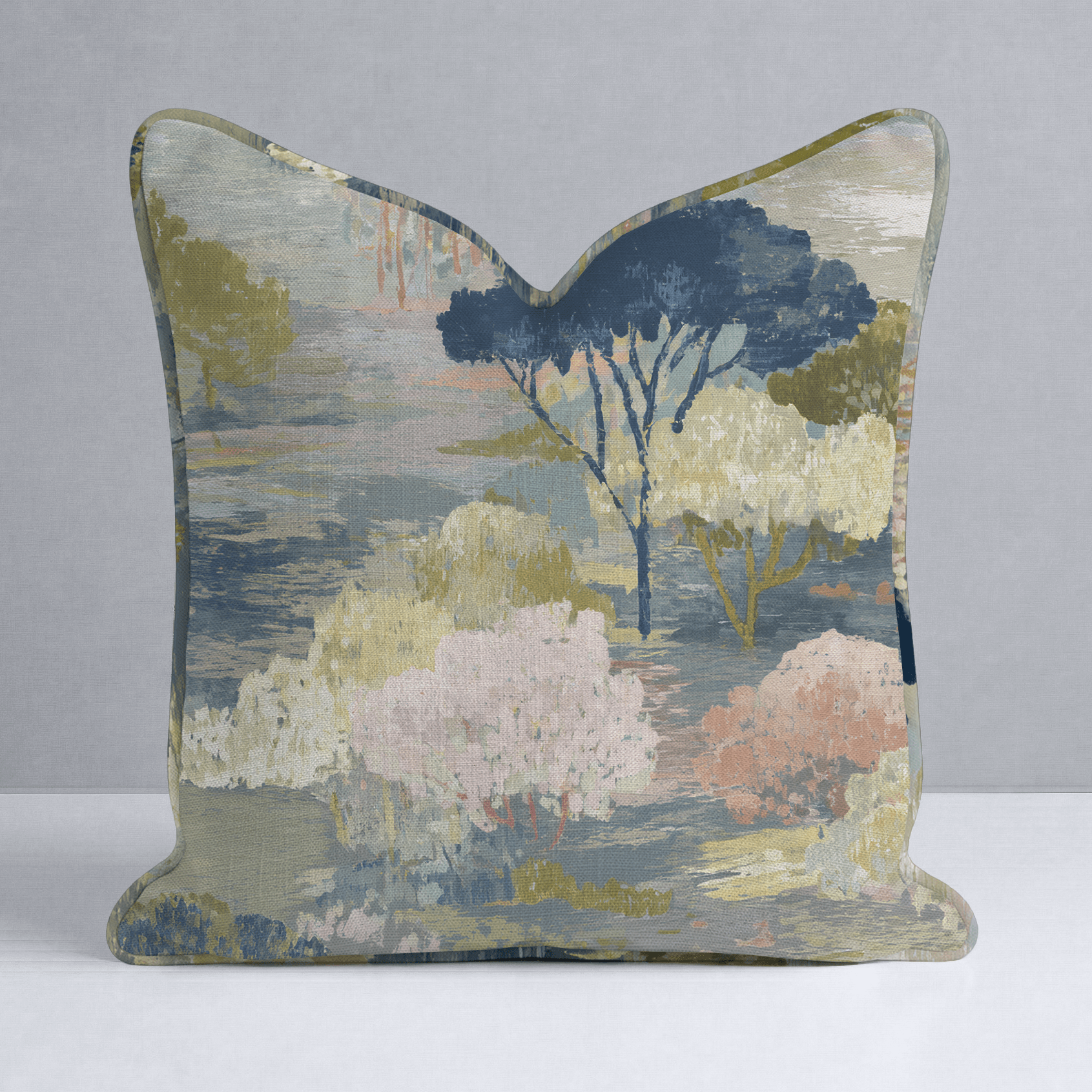 Morning Row Throw Pillow - Lemon Park