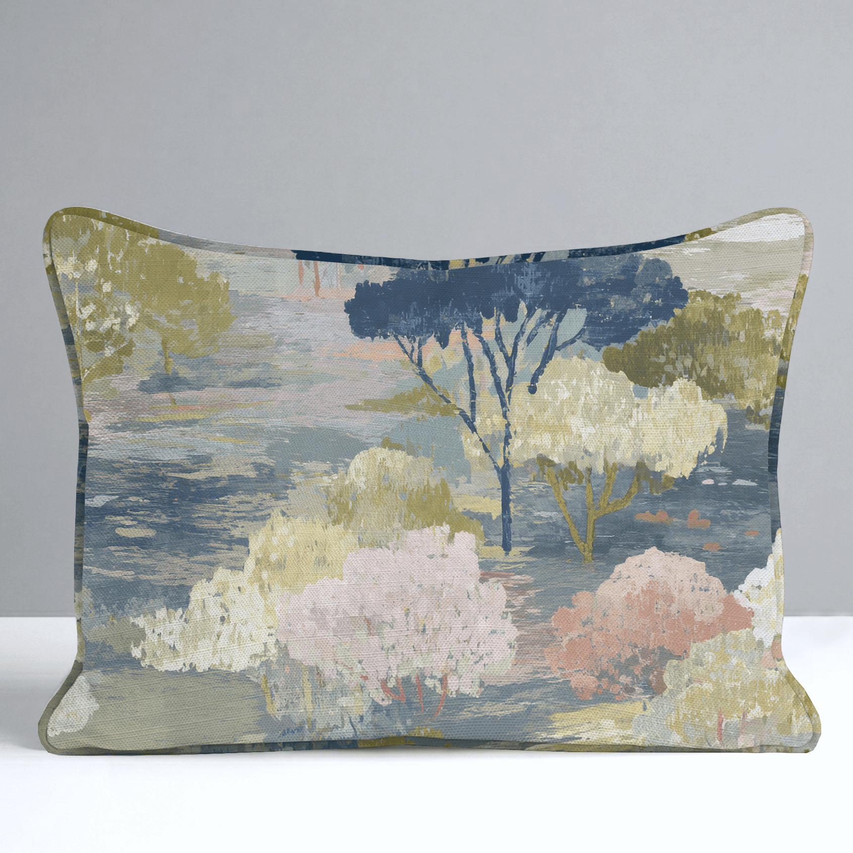 Morning Row Throw Pillow - Lemon Park