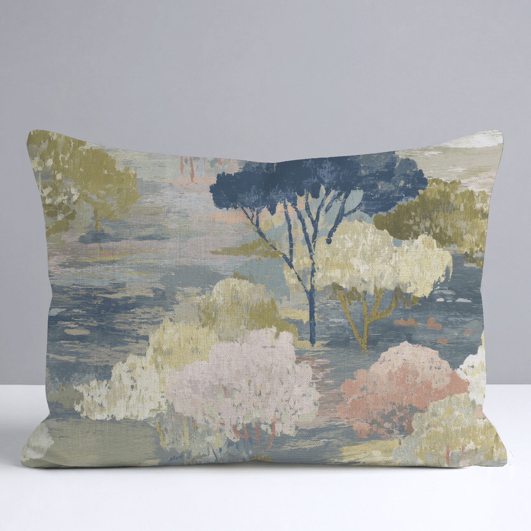 Morning Row Throw Pillow - Lemon Park