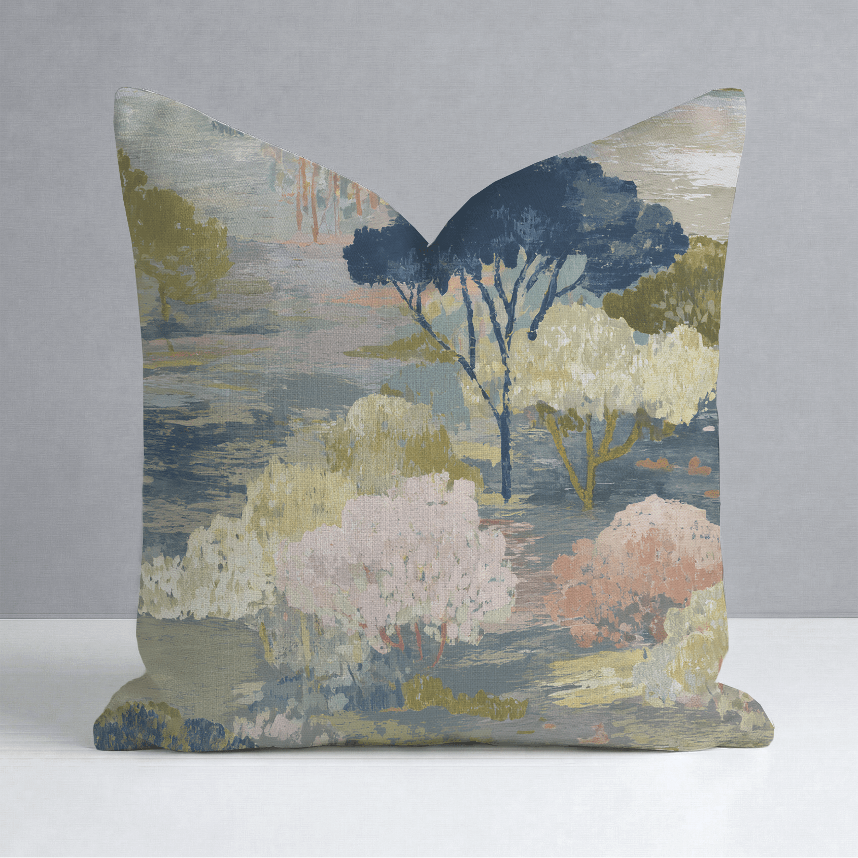 Morning Row Throw Pillow - Lemon Park