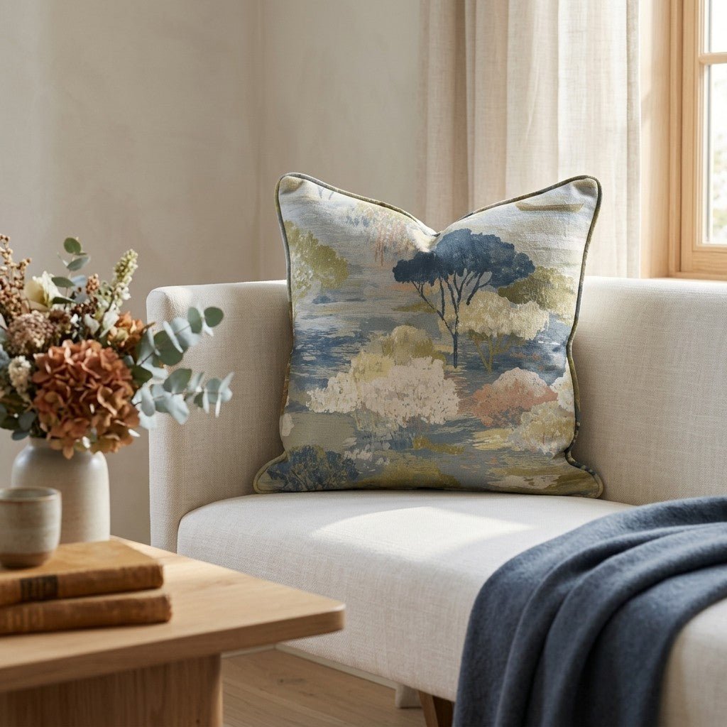 Morning Row Throw Pillow - Lemon Park