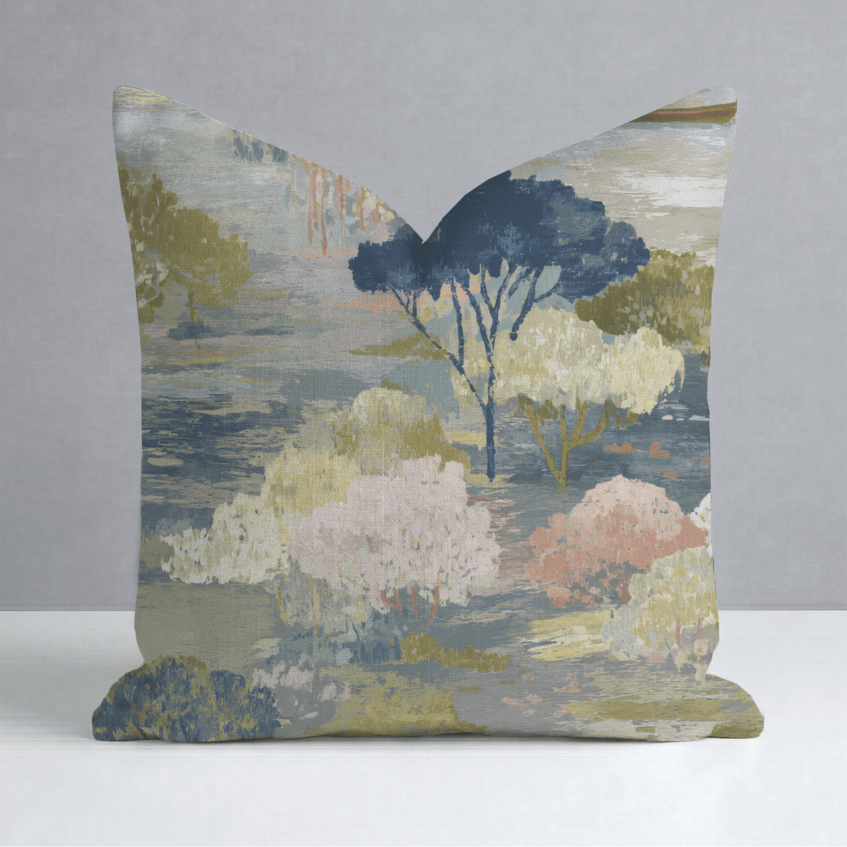 Morning Row Throw Pillow - Lemon Park