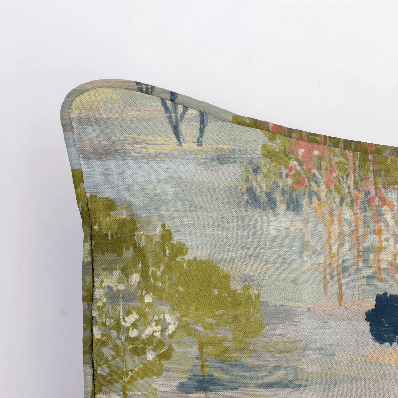 Morning Row Throw Pillow - Lemon Park