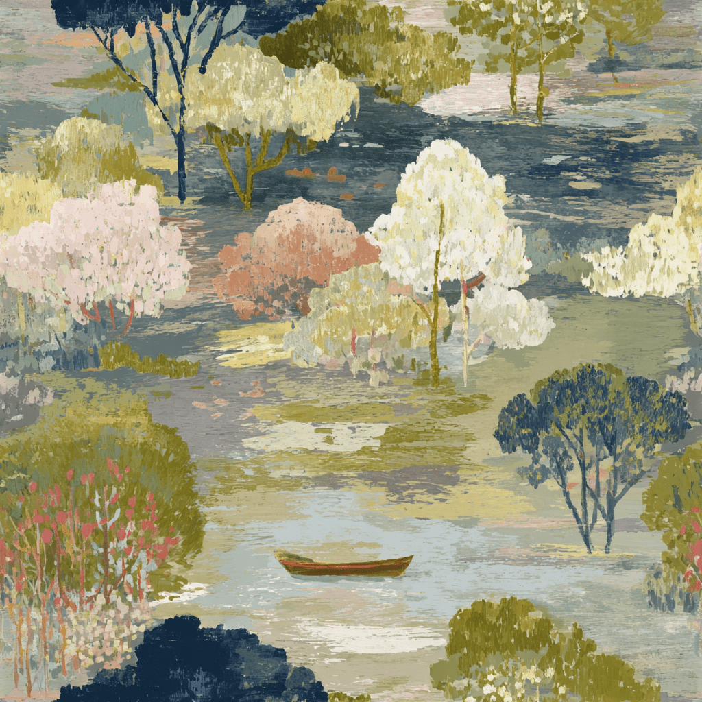 Morning Row Wallpaper - Lemon Park