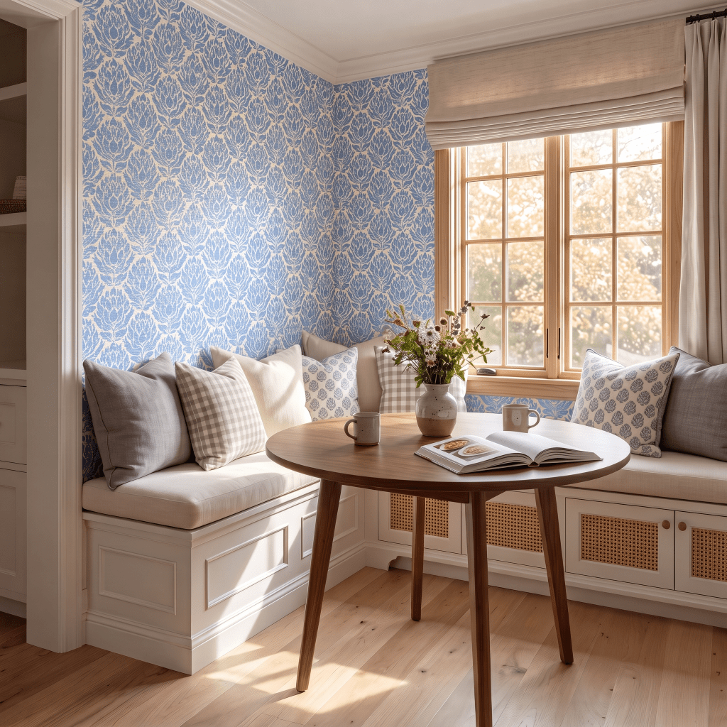 Morning Sky Faux Grasscloth Wallpaper - Lemon Park