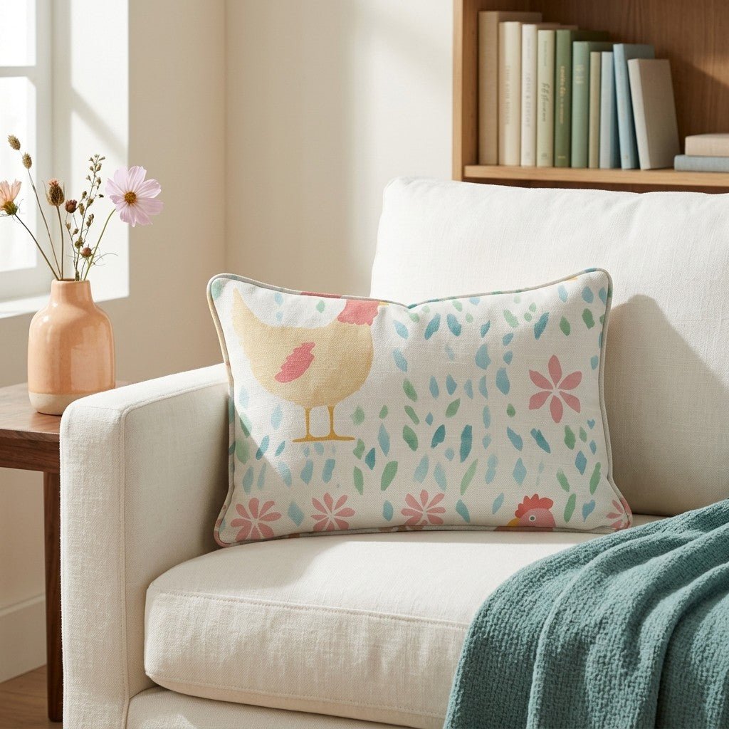 Mother Hen Throw Pillow - Lemon Park