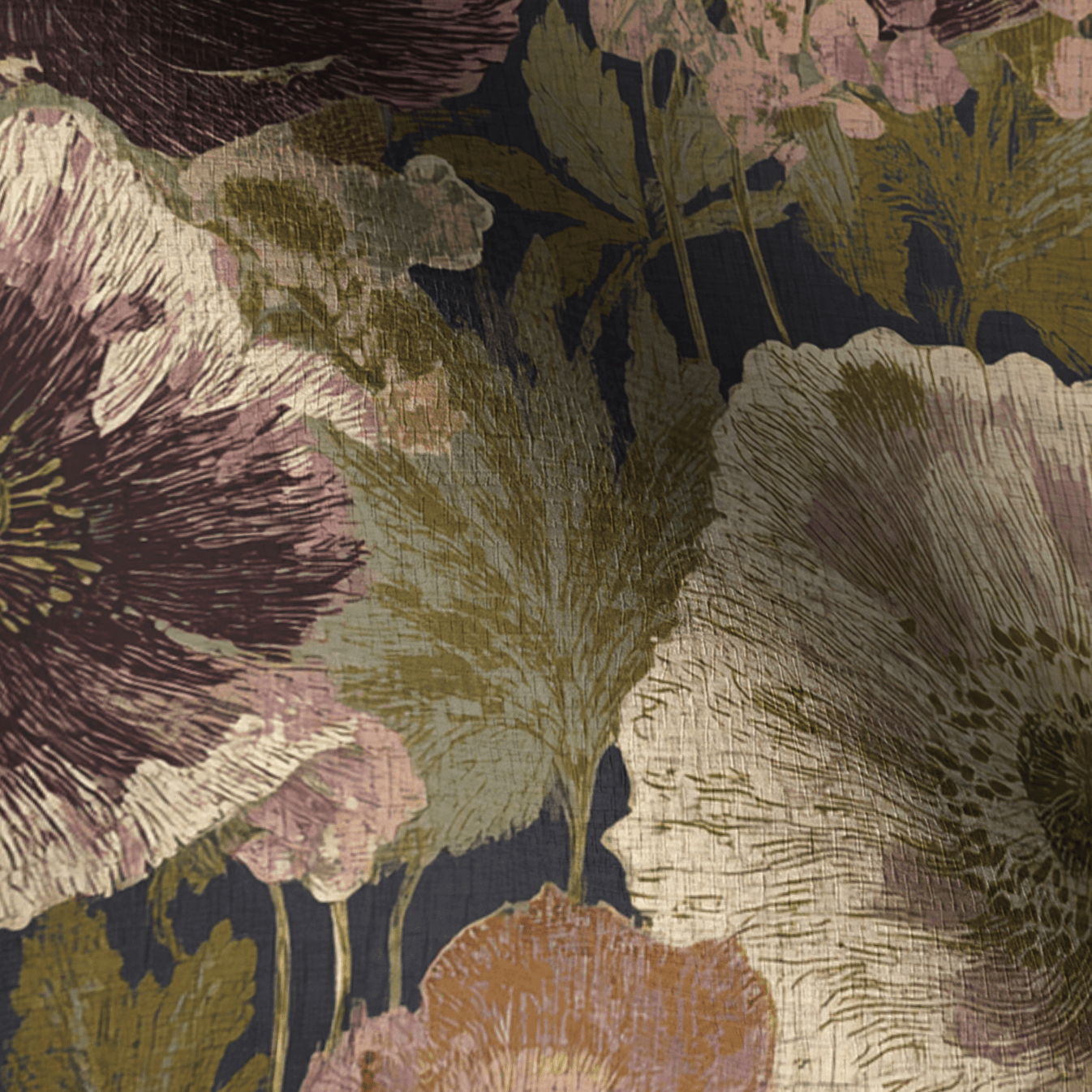 Mulberry Faux Grasscloth Wallpaper - Lemon Park