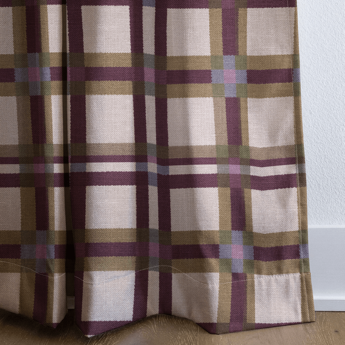 Mulberry Plaid - Drapery - Lemon Park