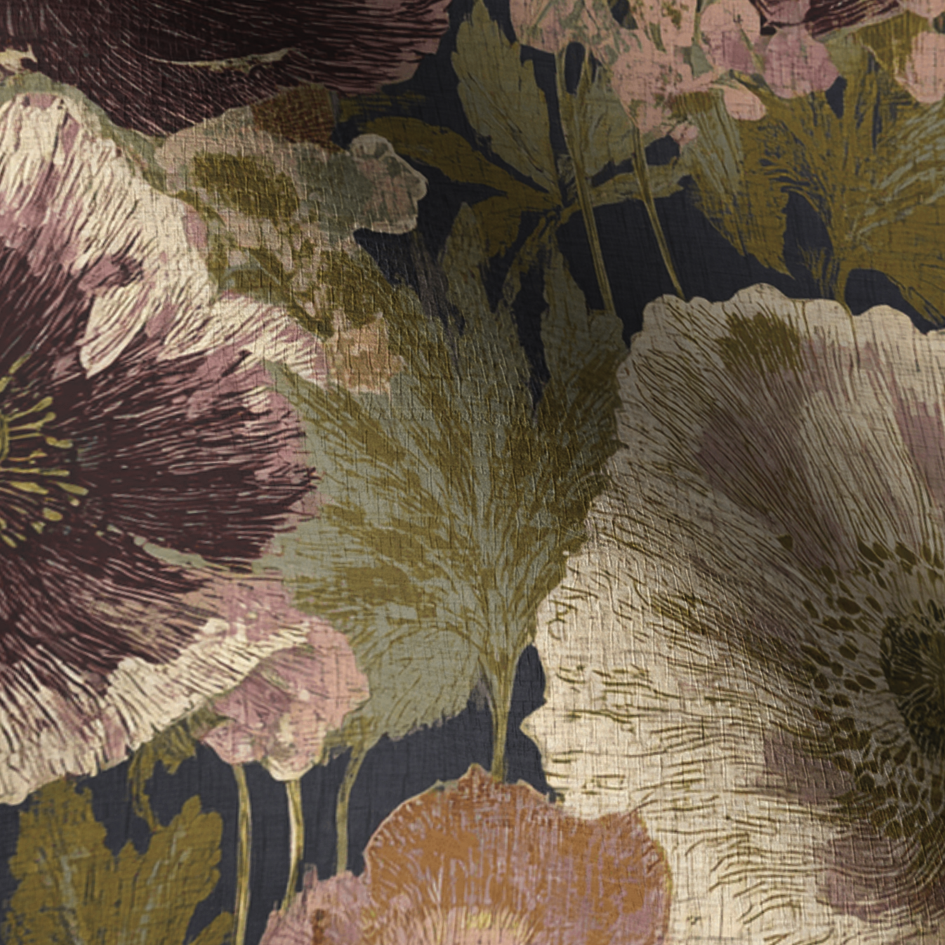 Mulberry Faux Grasscloth Wallpaper