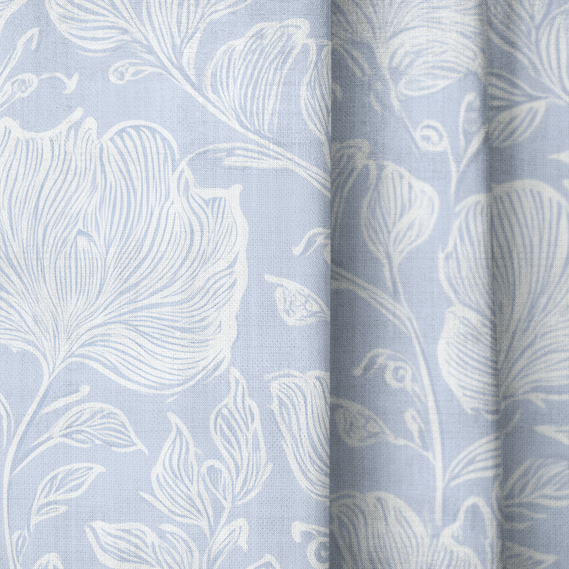 Muted Periwinkle - Drapery - Lemon Park