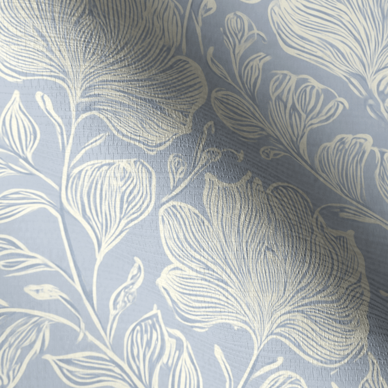 Muted Periwinkle Faux Grasscloth Wallpaper - Lemon Park