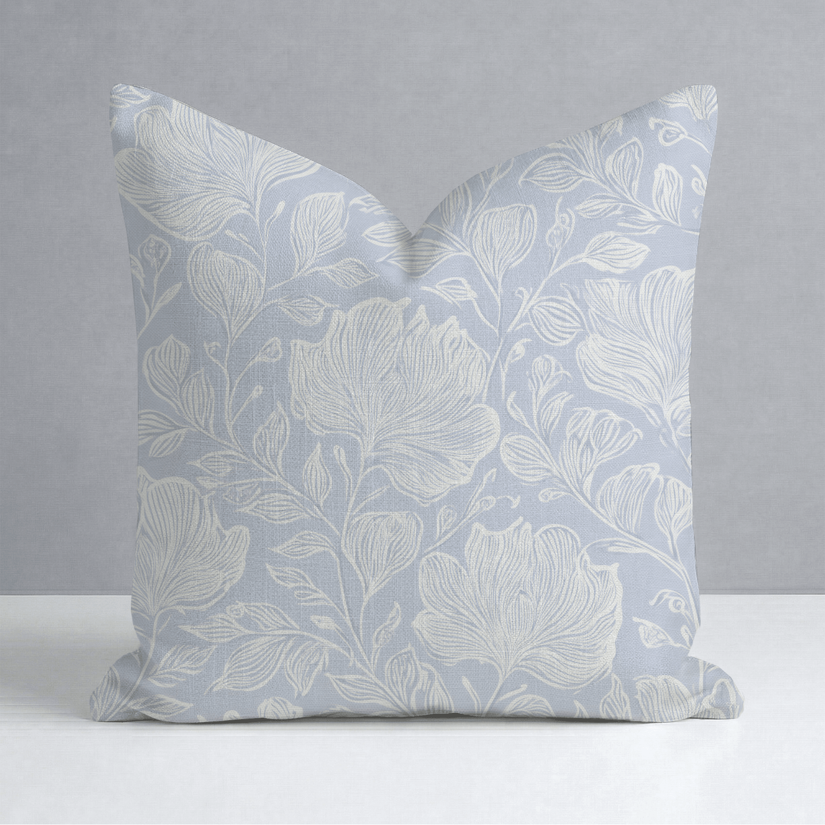 Muted Periwinkle Throw Pillow - Lemon Park