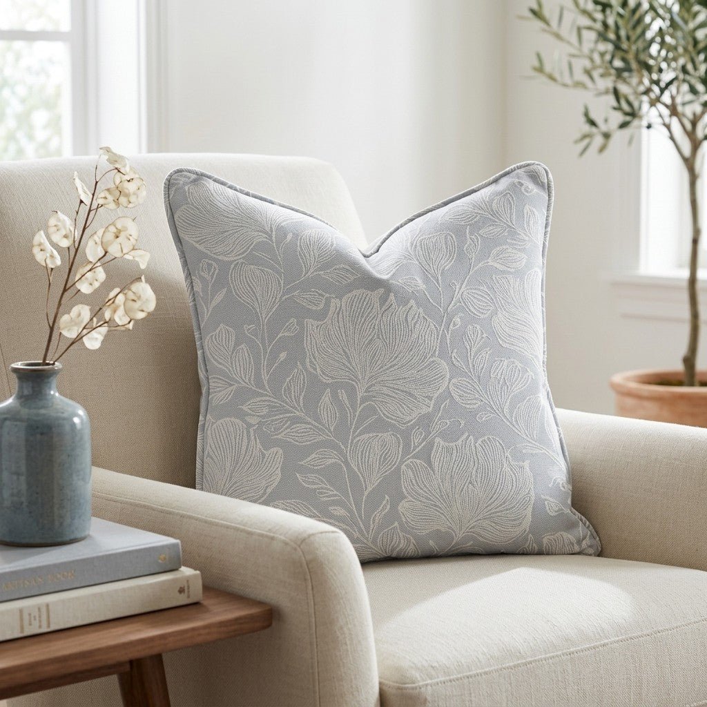 Muted Periwinkle Throw Pillow - Lemon Park