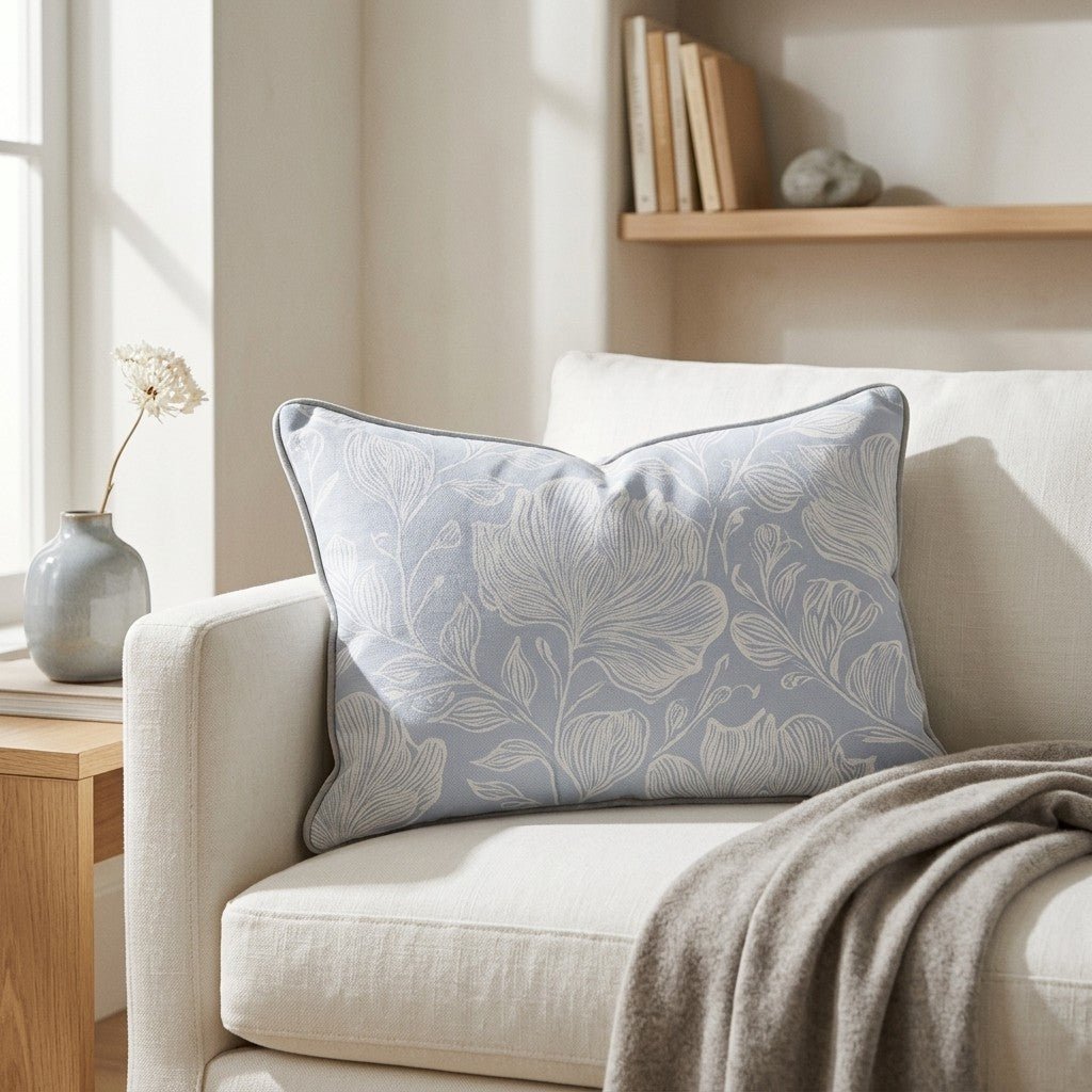 Muted Periwinkle Throw Pillow - Lemon Park