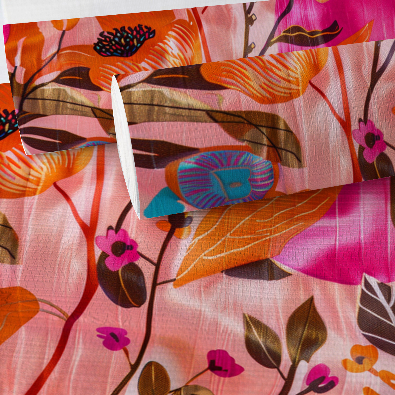 Natalia's Tropical Tapestry Faux Grasscloth Wallpaper - Lemon Park
