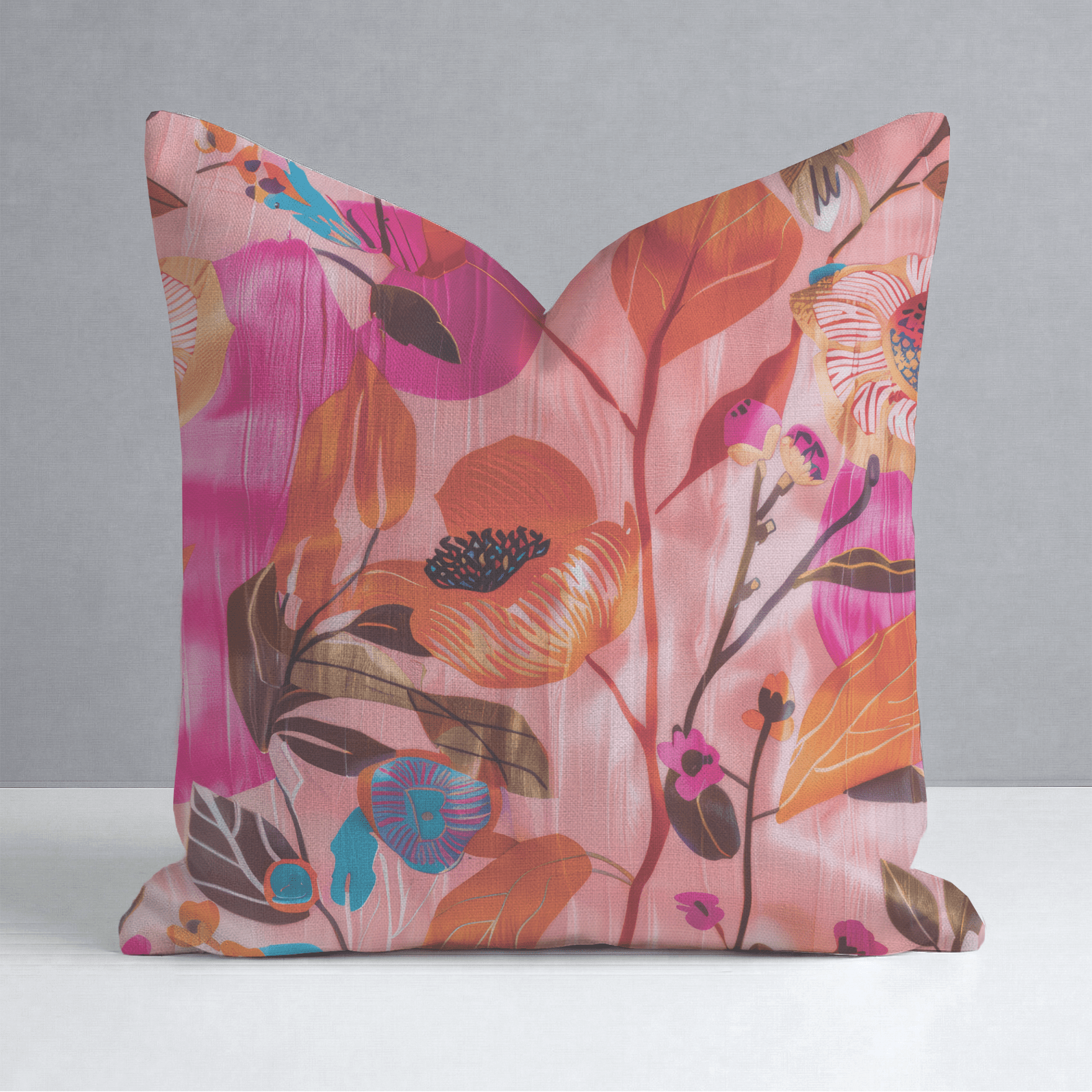Natalia's Tropical Tapestry Throw Pillow - Lemon Park