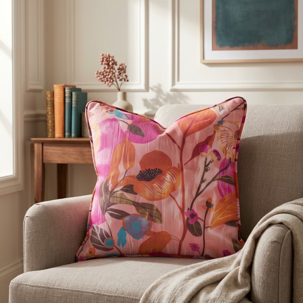 Natalia's Tropical Tapestry Throw Pillow - Lemon Park