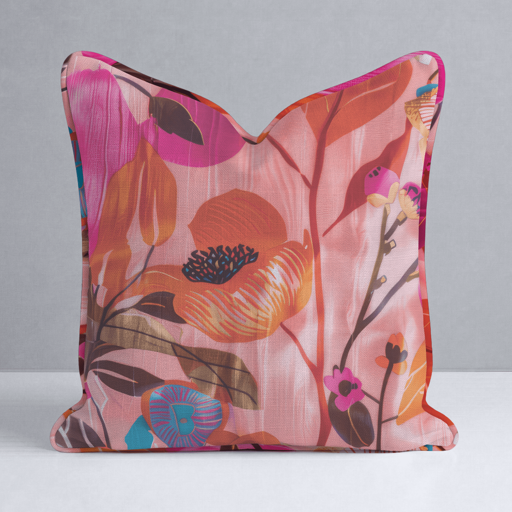 Natalia's Tropical Tapestry Throw Pillow - Lemon Park