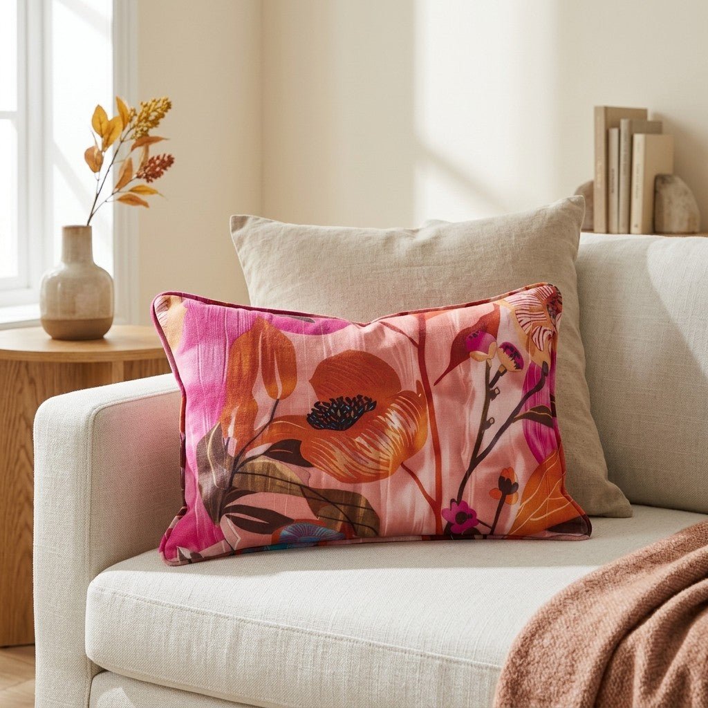 Natalia's Tropical Tapestry Throw Pillow - Lemon Park