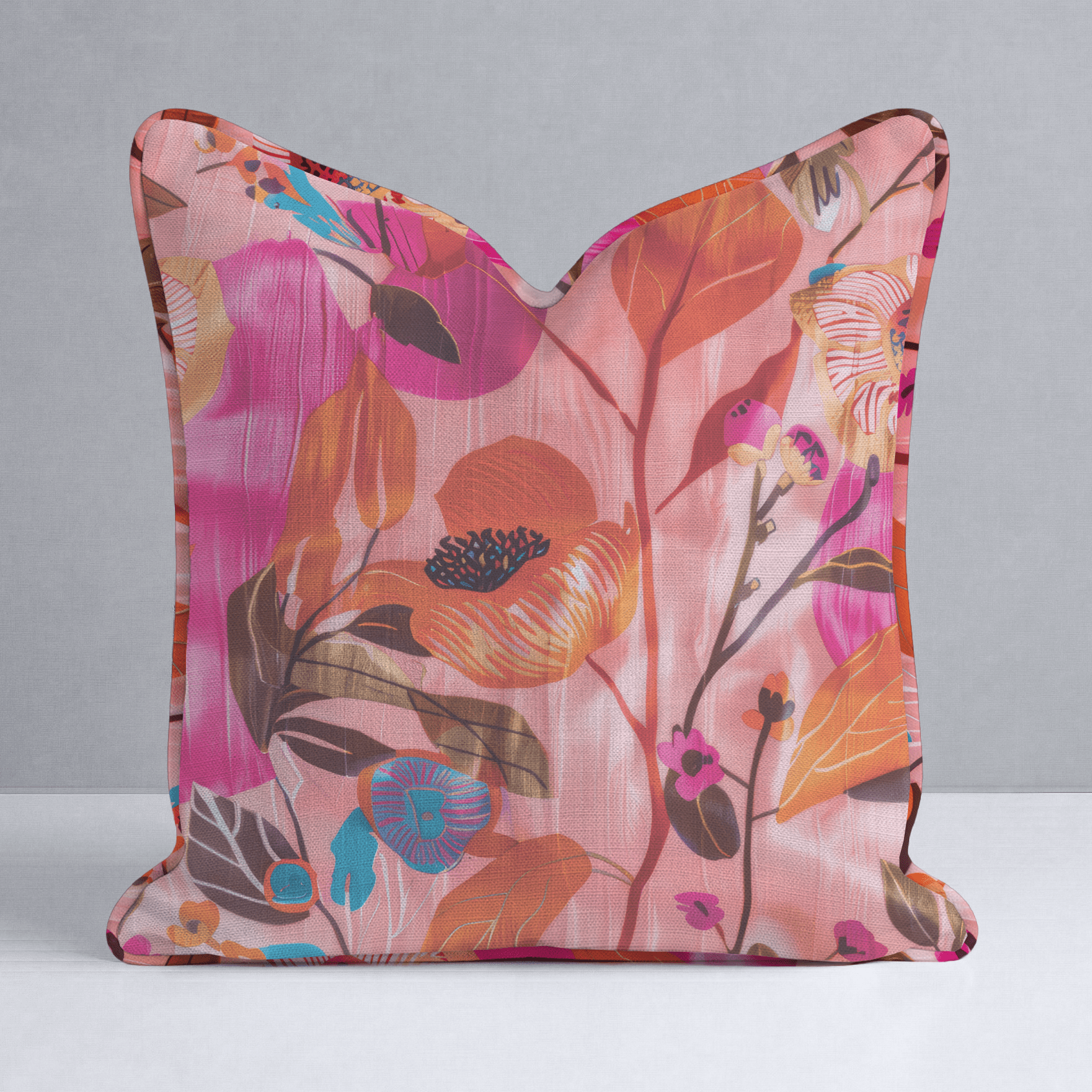 Natalia's Tropical Tapestry Throw Pillow - Lemon Park