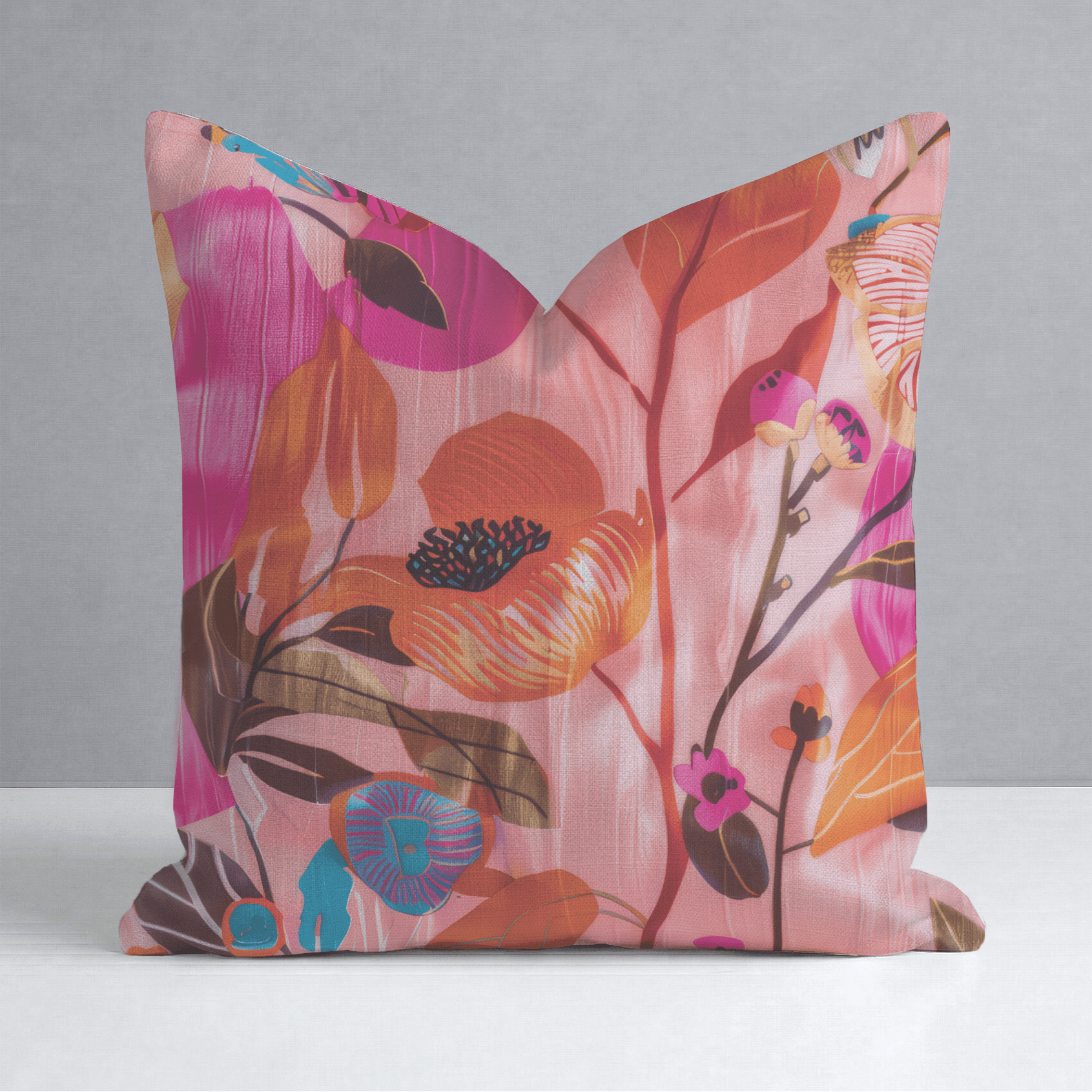 Natalia's Tropical Tapestry Throw Pillow - Lemon Park