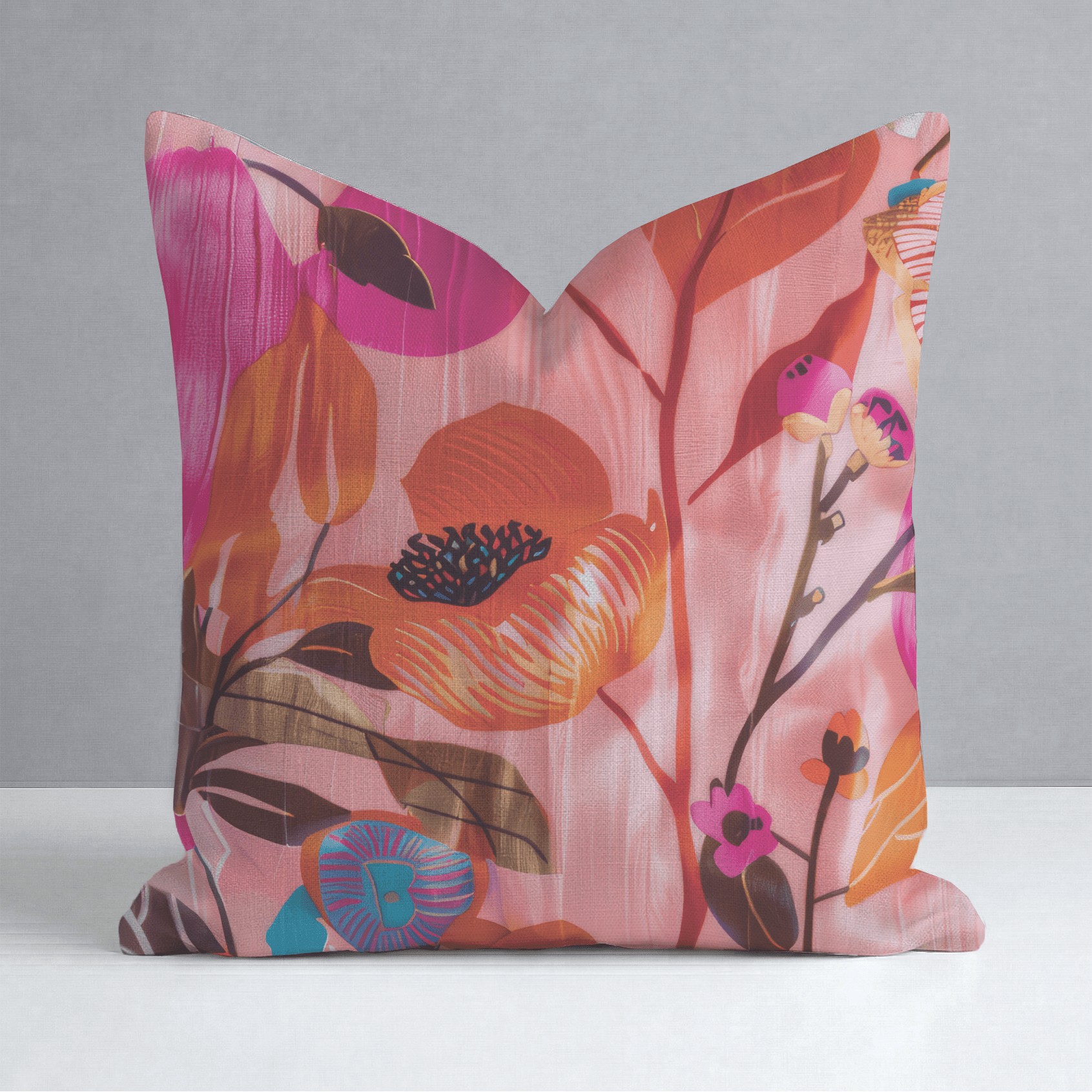 Natalia's Tropical Tapestry Throw Pillow - Lemon Park