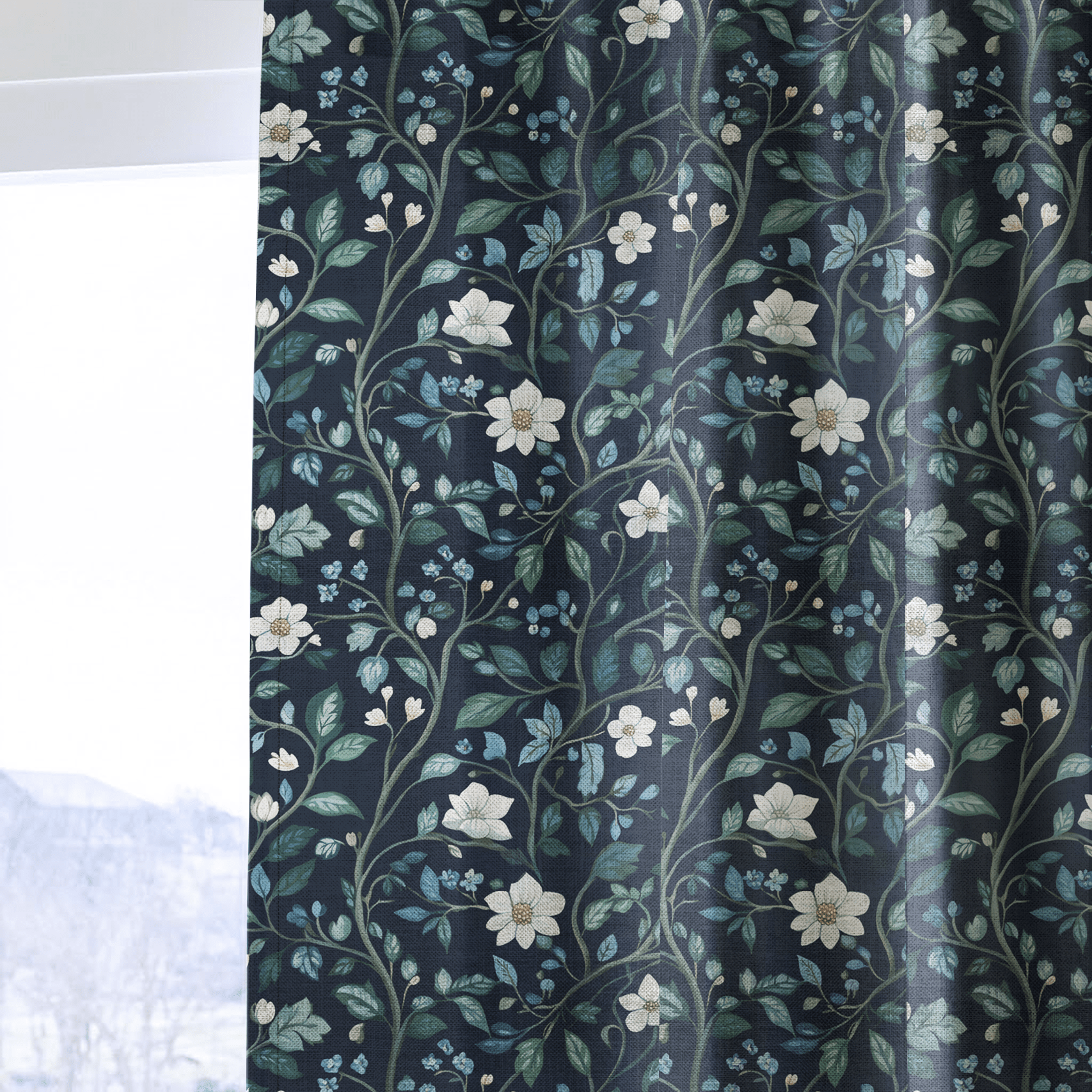 Navy - Drapery - Lemon Park