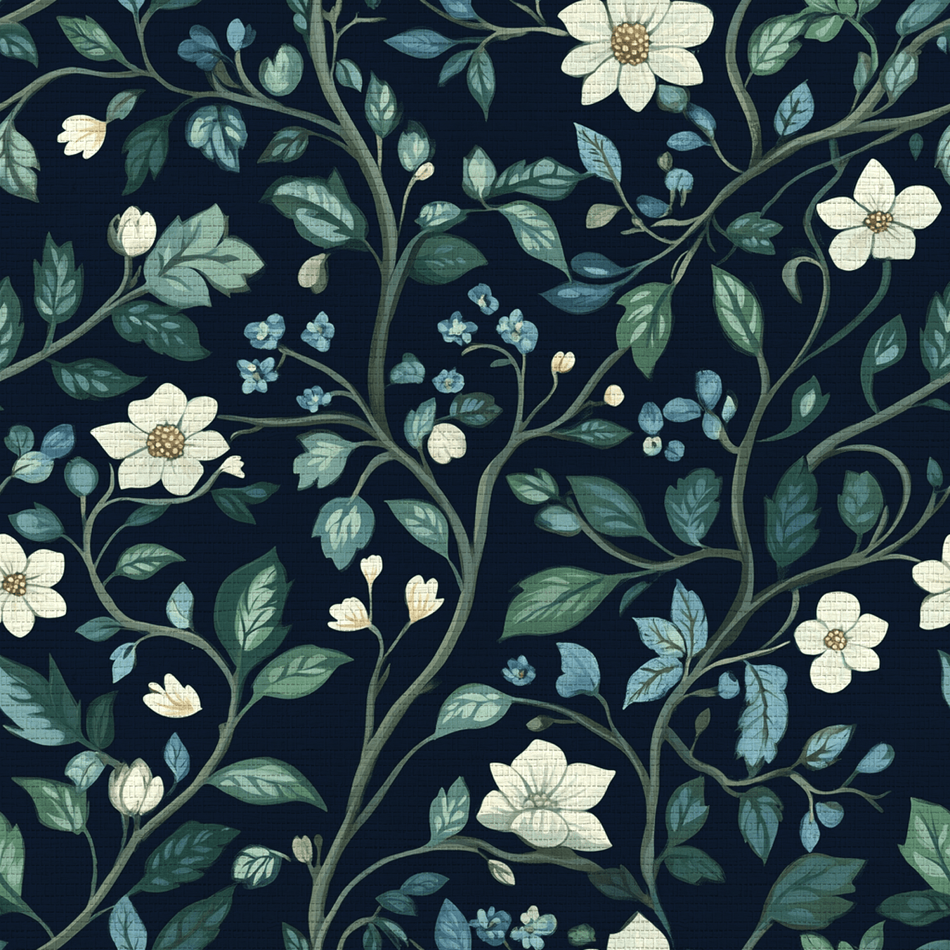 Navy Faux Grasscloth Wallpaper - Lemon Park