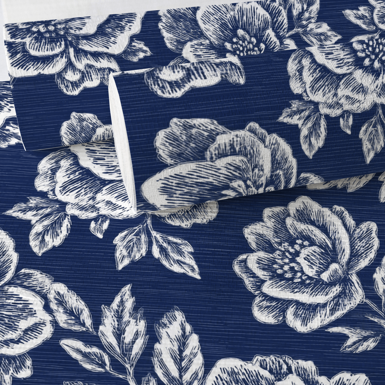 Navy Night Faux Grasscloth Wallpaper - Lemon Park