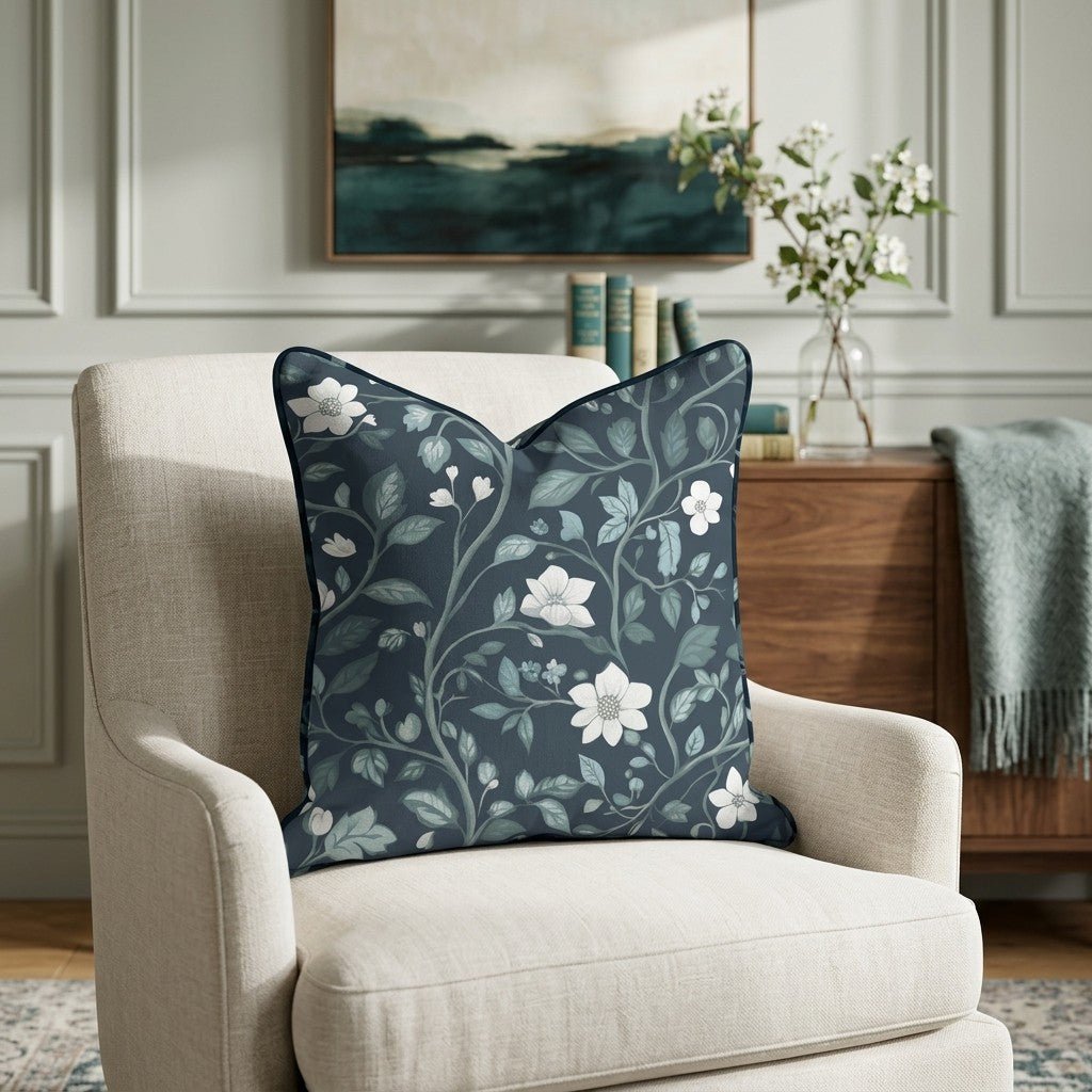 Navy Throw Pillow - Lemon Park