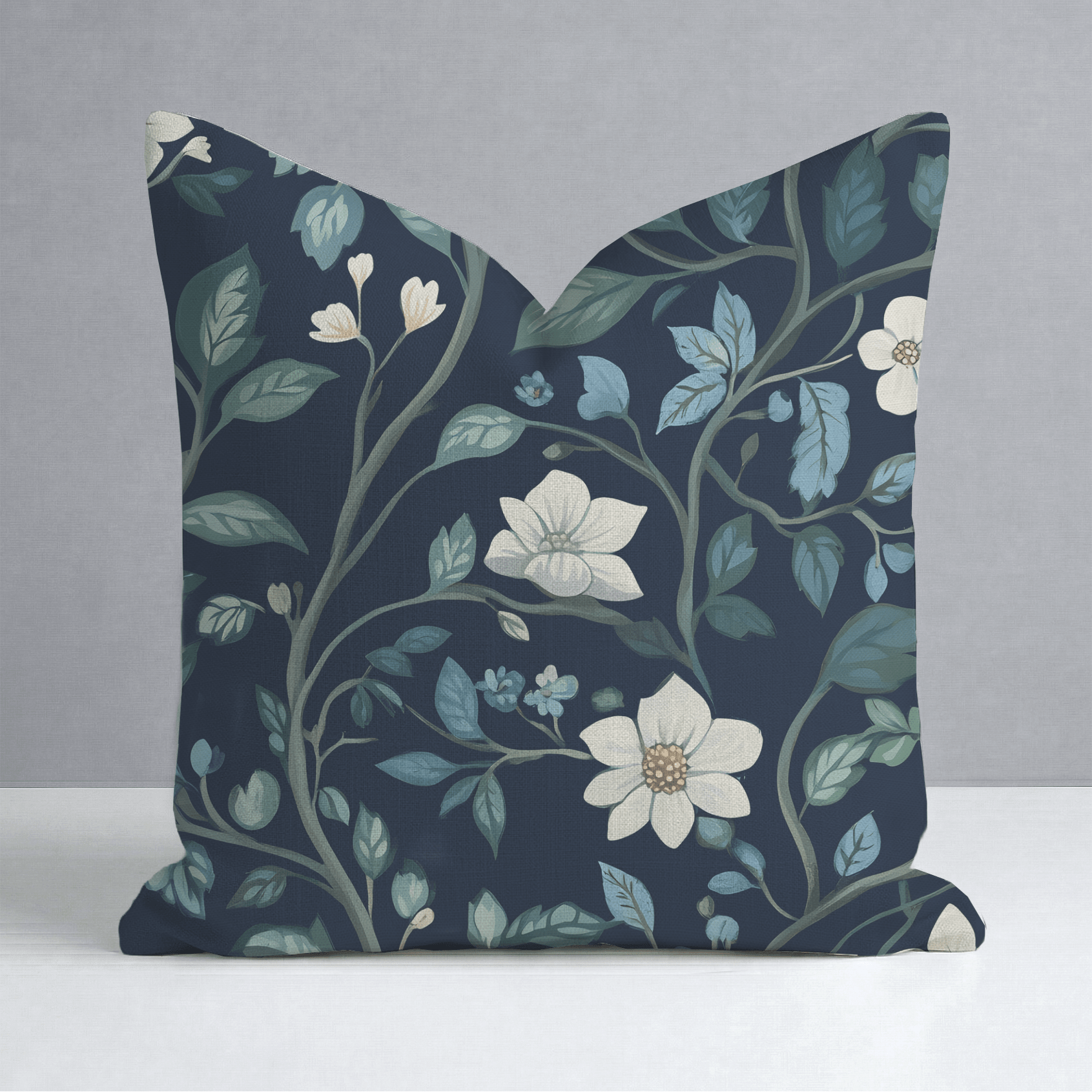 Navy Throw Pillow - Lemon Park