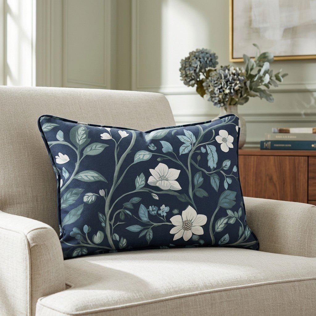 Navy Throw Pillow - Lemon Park