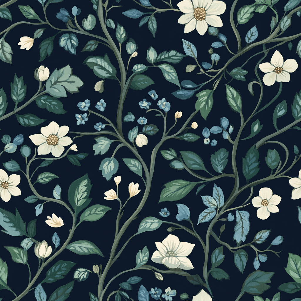 Navy Wallpaper - Lemon Park