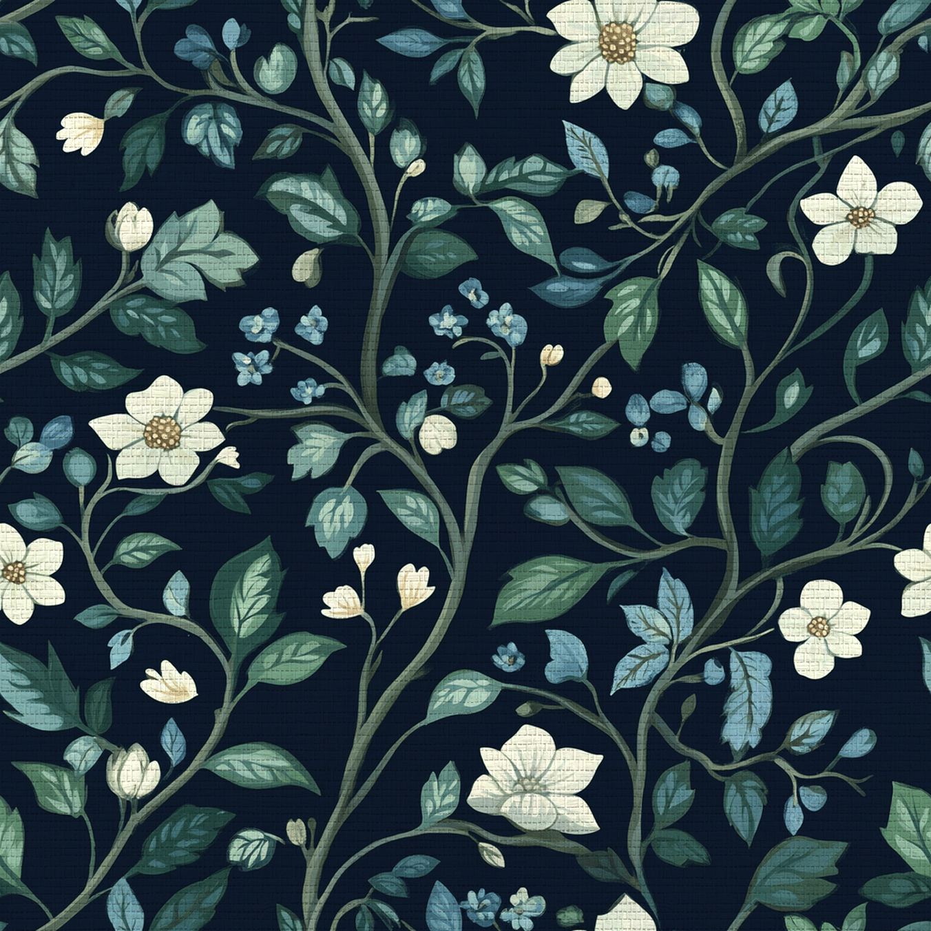 Navy Faux Grasscloth Wallpaper