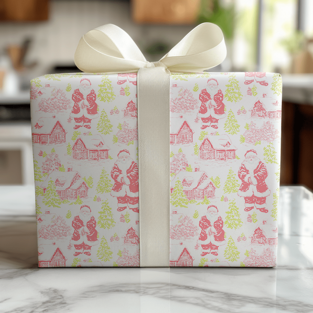 Neon Claus - Wrapping Paper - Lemon Park