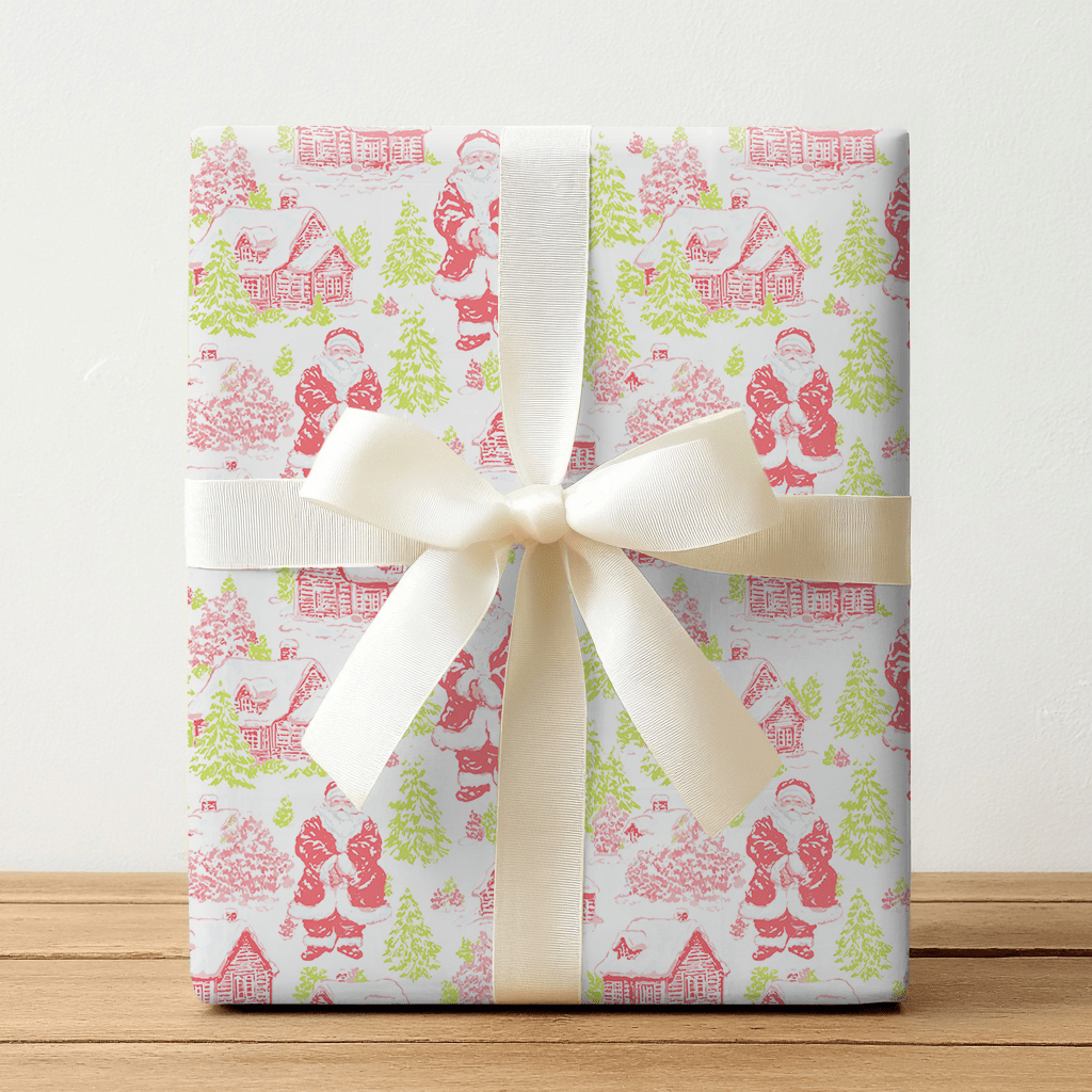 Neon Claus - Wrapping Paper - Lemon Park