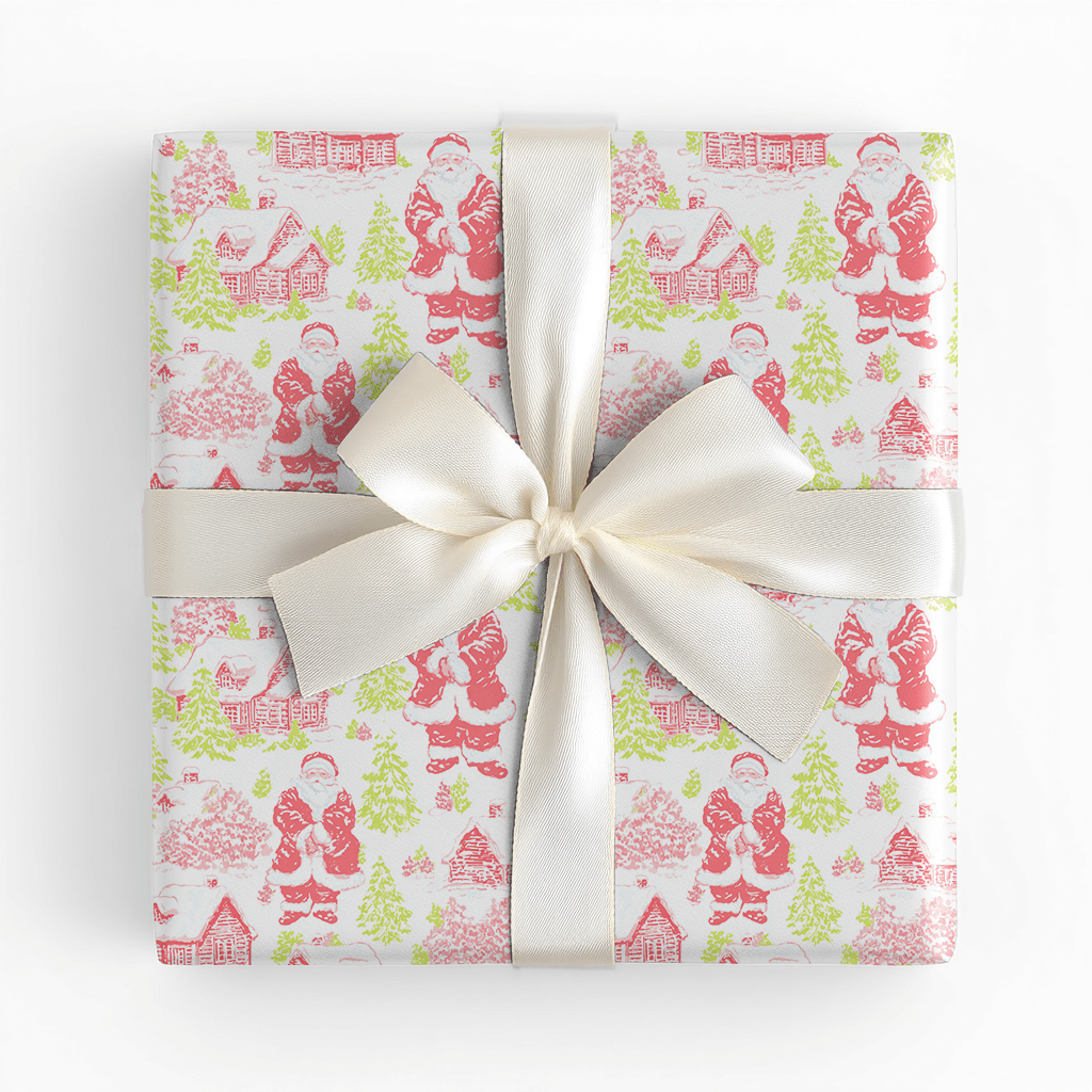 Neon Claus - Wrapping Paper - Lemon Park