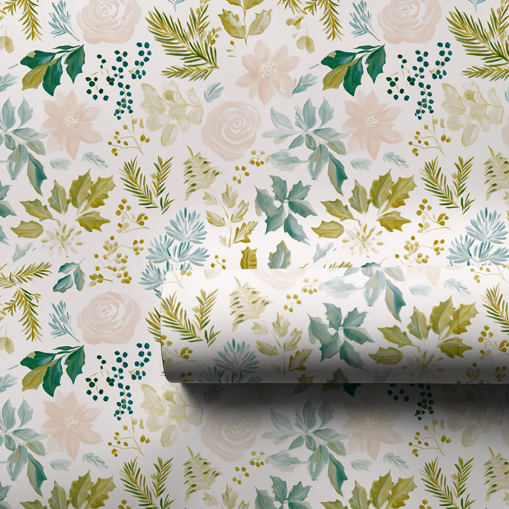 Noel Floral - Wrapping Paper - Lemon Park