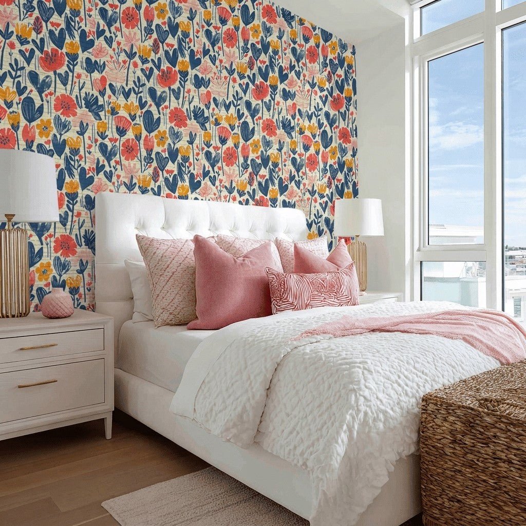 Nora's Nook Faux Grasscloth Wallpaper - Lemon Park