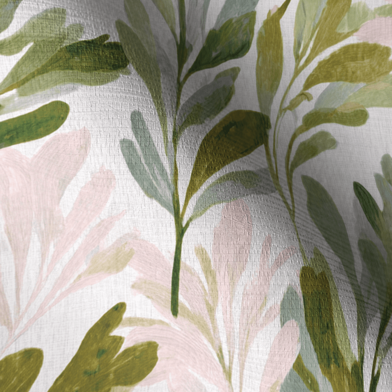 Olive Canopy Faux Grasscloth Wallpaper - Lemon Park