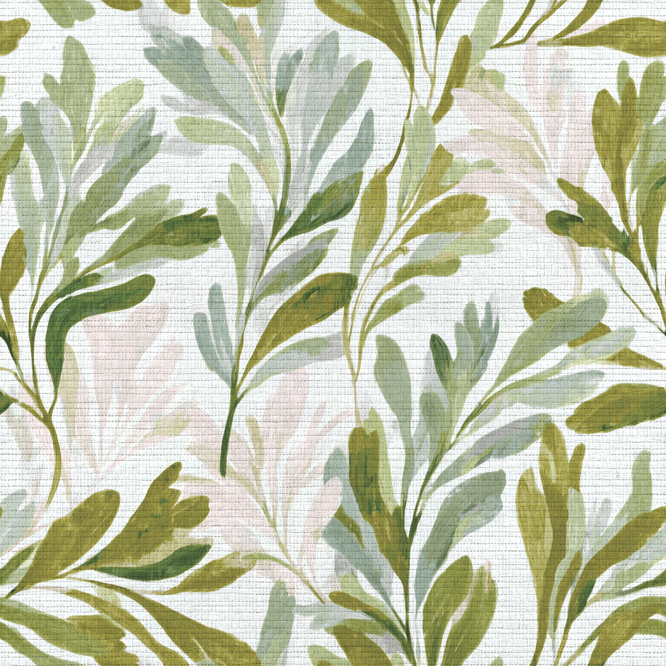 Olive Canopy Faux Grasscloth Wallpaper - Lemon Park