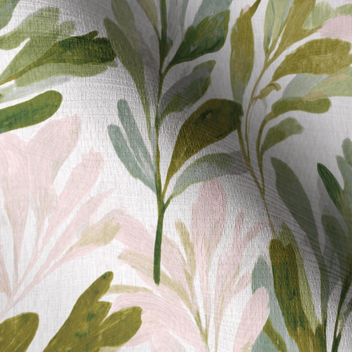 Olive Canopy Faux Grasscloth Wallpaper