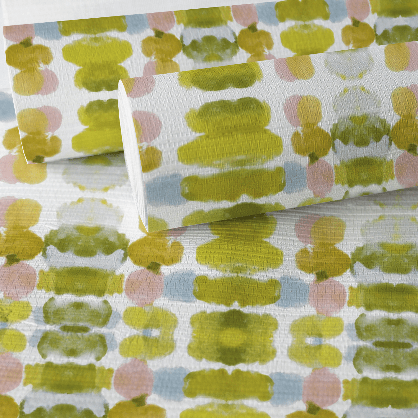 Olive Echo Faux Grasscloth Wallpaper - Lemon Park