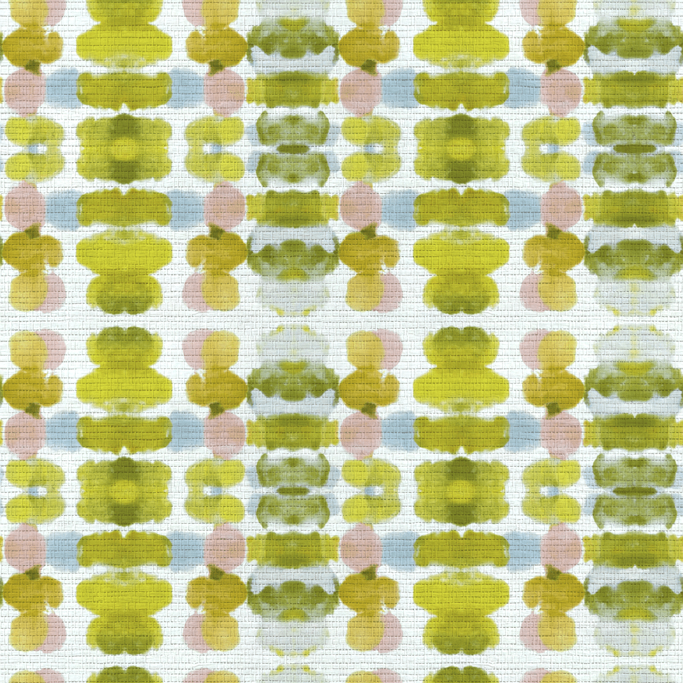 Olive Echo Faux Grasscloth Wallpaper - Lemon Park