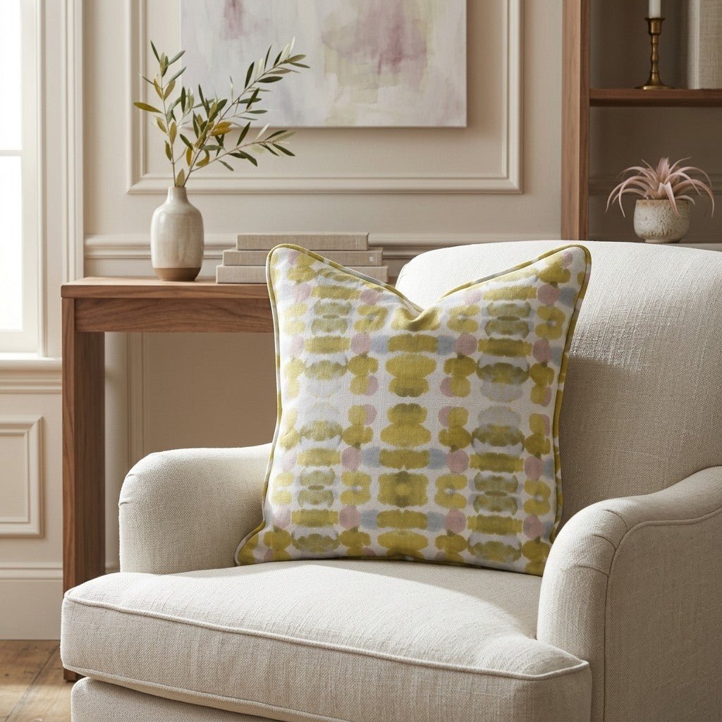 Olive Echo Throw Pillow - Lemon Park