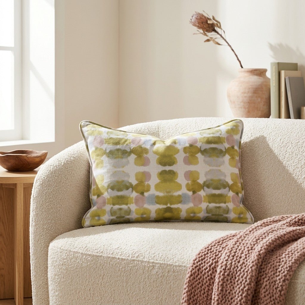 Olive Echo Throw Pillow - Lemon Park