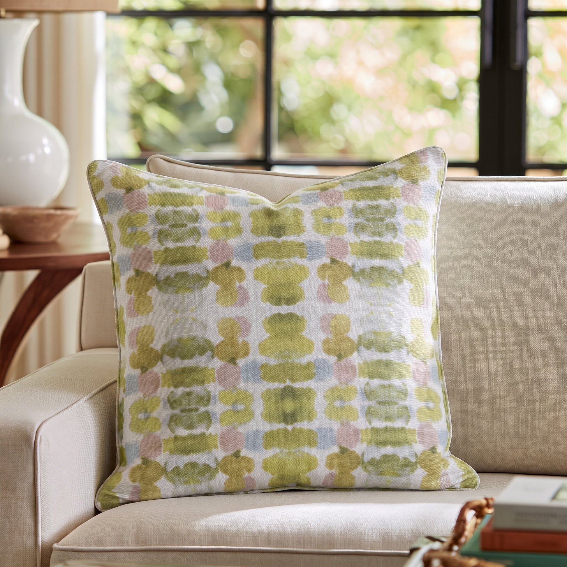 Olive Echo Throw Pillow - Lemon Park