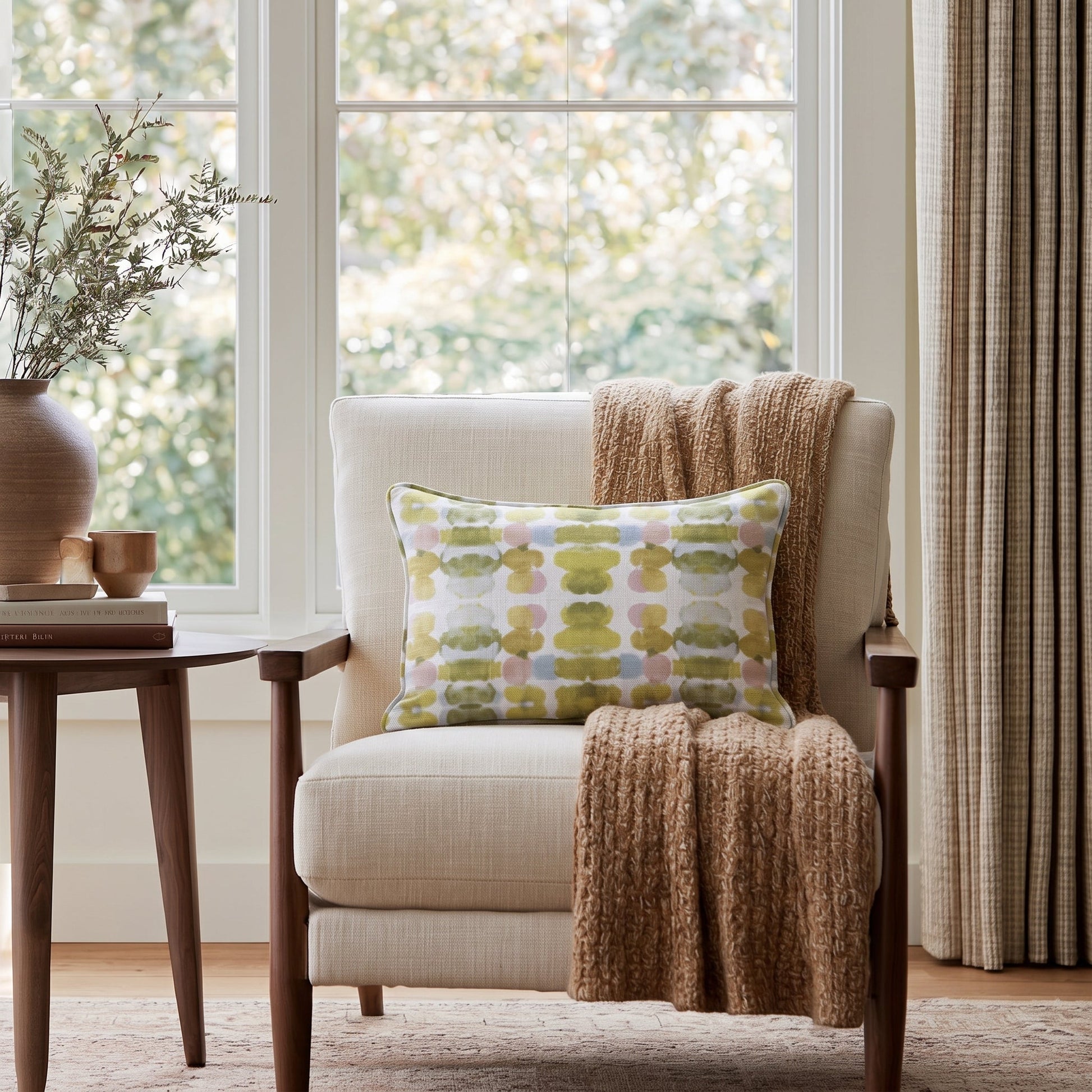 Olive Echo Throw Pillow - Lemon Park