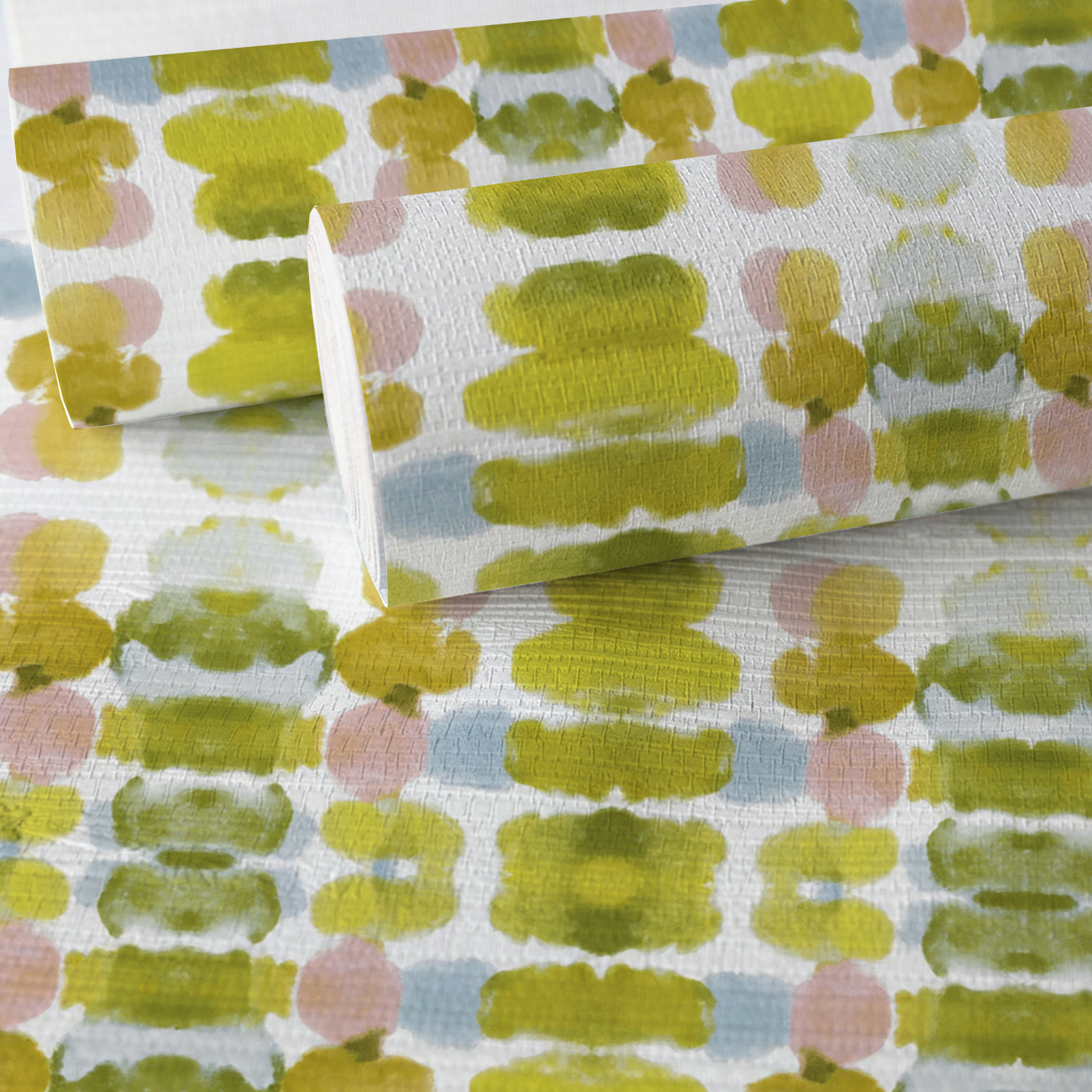 Olive Echo Faux Grasscloth Wallpaper