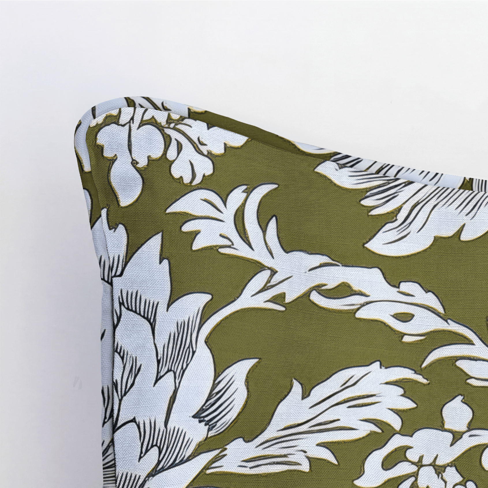Olive Fancy Throw Pillow - Lemon Park